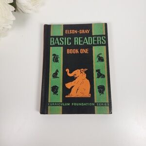 VTG 1936 Elson Gray Basic Readers Book One- Antique Children's School Book- Old